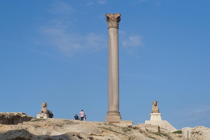 Alexandria full private day tour - Pompey’s Pillar and the Serapeum ruins: a Roman landmark on a rocky plateau