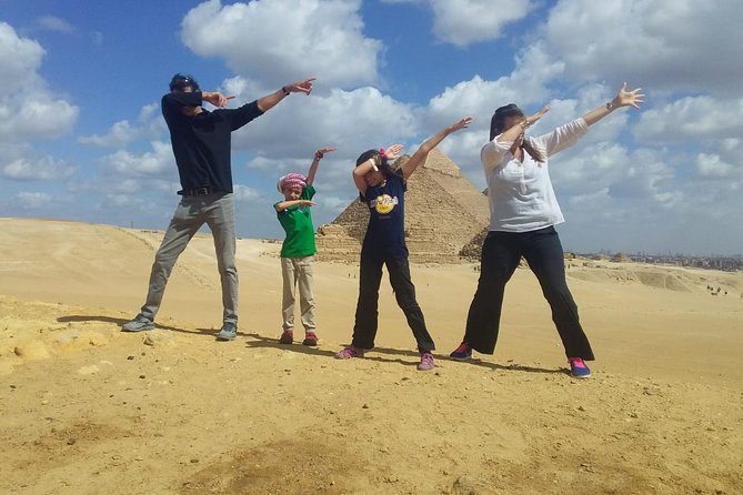 Best Full-Day Tour to Giza Pyramids Egyptian Museum and Bazaar - Stop 1: Giza pyramids, Great Sphinx, and the camel moment