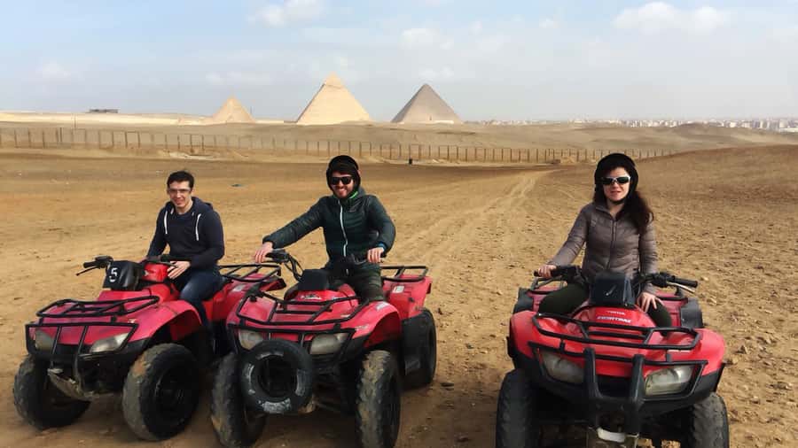 Cairo: Private Quad Bike Desert Tour with Pyramids & Sunset - Training and the quad ride: how to make the time count