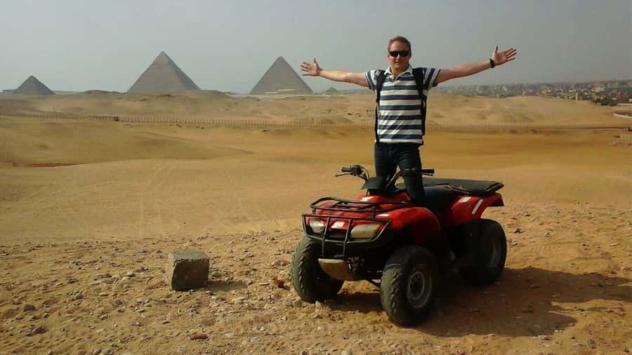 Cairo: Private Quad Bike Desert Tour with Pyramids & Sunset - The pyramid plateau: where your photos actually happen