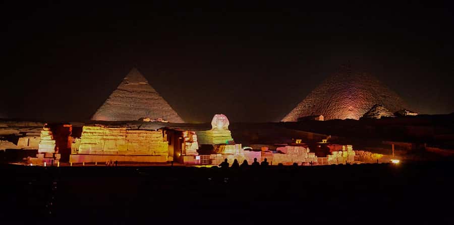 From Cairo: Giza Pyramids Tour with Light Show and Transfer - The Sphinx Story and the Audio Narration You Hear