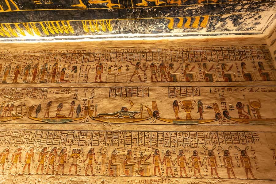 From Cairo: Luxor & Hot Air Balloon Private Trip by Plane - Karnak Temple and Luxor Temple: two views of the same god