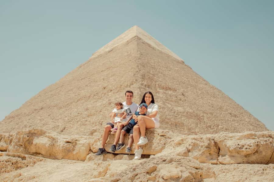 From Cairo: Pyramids of Giza, Sphinx, Saqqara & Memphis Tour - Giza Plateau: photo stops, camels, and the part where you breathe again
