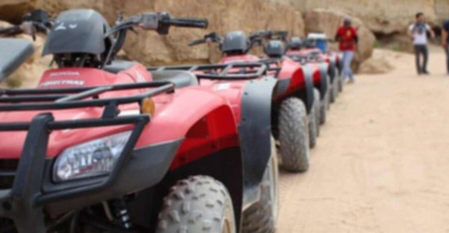 From El Gouna: Dry Canyon Quad Bike Morning Tour - Bedouin camp welcome: shisha and desert hospitality, with one caution