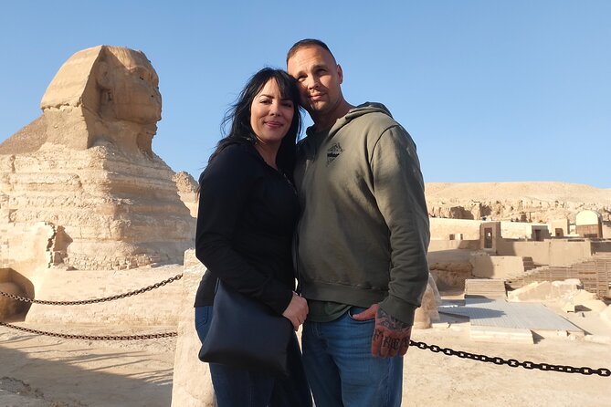 Full day tour to Giza pyramids, Sphinx, Memphis and Saqqara - Stop 2: Great Sphinx Face-to-Face, Plus What Your Guide Will Point Out