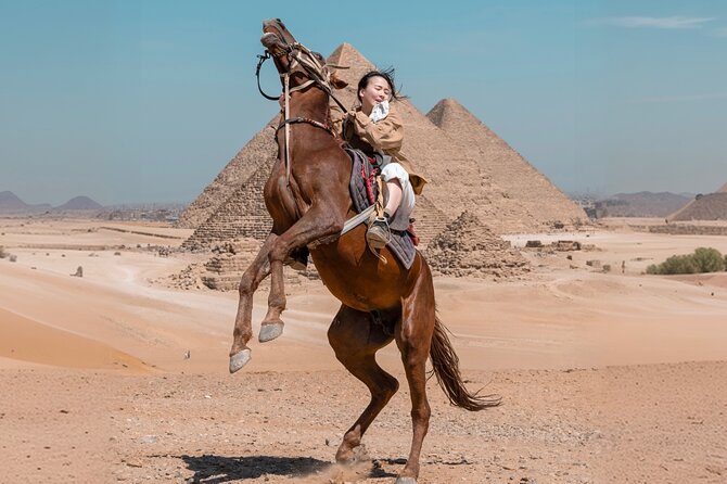 Giza Pyramids Photoshoot with Jumping Horse, Camel and Sphinx - Great Pyramid of Cheops: The Best Way to See Khufu Up Close for Photos