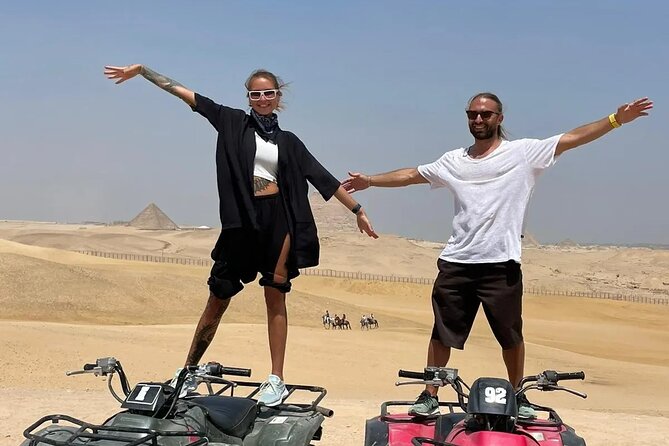 Giza Pyramids private tour, ATV bike, Lunch, Camel ride, shopping - Stop 1: Pyramids of Giza, camel ride, and the best viewpoints