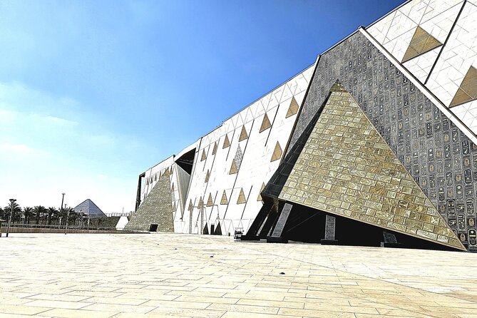 Grand Egyptian Museum, Grand staircase, New Galleries & lunch - First stop, the open-air court highlights at the GEM