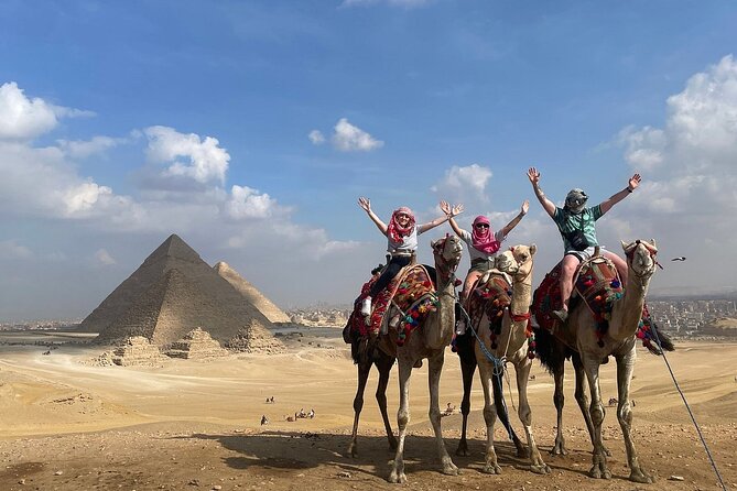 Guided Tour to Giza Pyramids ,Sphinx, Camel & inside the pyramids - The guide experience, from Moustafa and Khaled to Mohamed Mohey