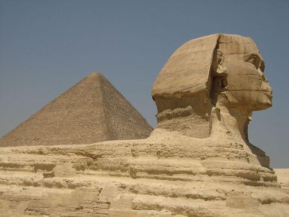 Half-day Trip to Pyramids and the Sphinx with Camel ride - Great Sphinx and Valley Temple, where the story gets concrete