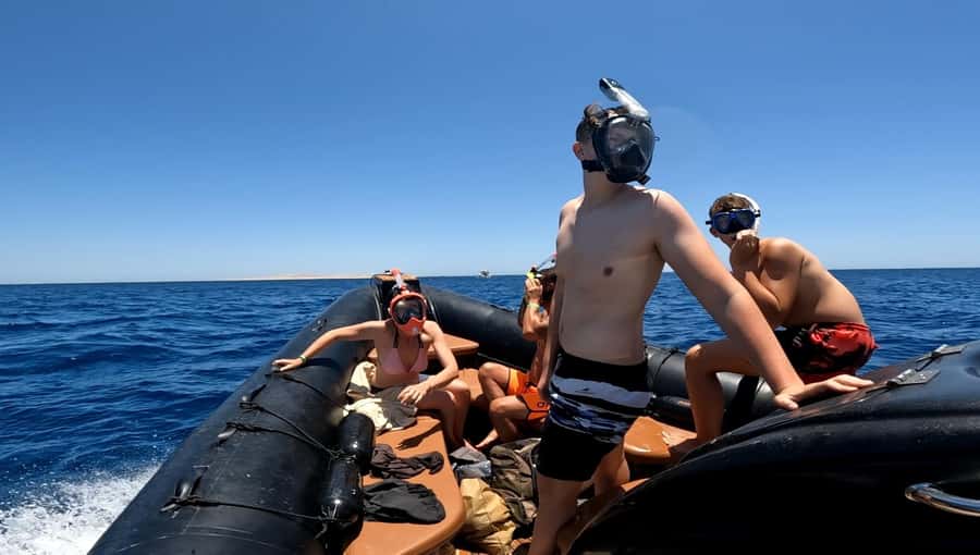 Hurghada: 3-Island Speedboat, Dolphin Watching & Snorkeling - Giftun Island: the dolphin search and the first big splash