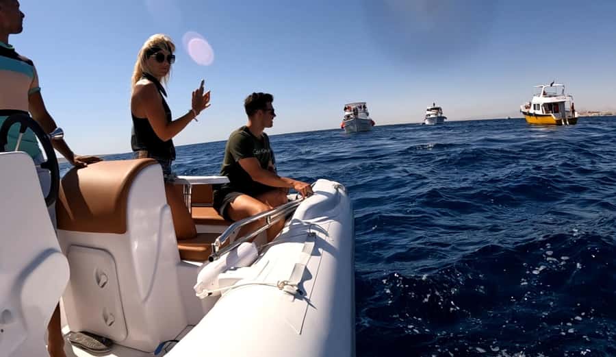 Hurghada: 3-Island Speedboat, Dolphin Watching & Snorkeling - Orange Bay: beach time with actual breathing room
