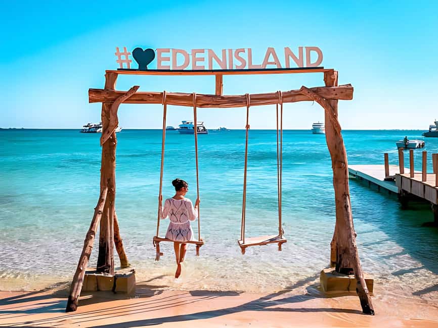 Hurghada:Eden Island Full-Day Trip with Water sports & Lunch - Snorkeling stops with gear and a real guide