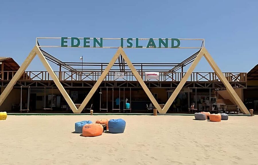 Hurghada:Eden Island Full-Day Trip with Water sports & Lunch - Water sports on the Red Sea: banana boat and sofa ride