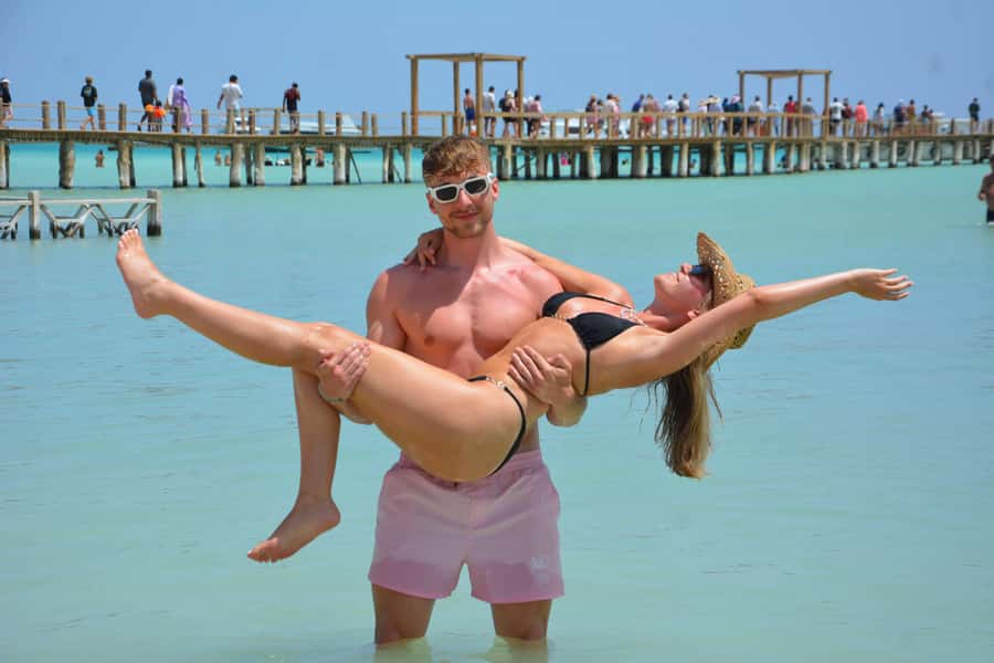 Hurghada: Orange Bay Island Boat Trip w/ Breakfast and Lunch - Your morning flow: ferry ride, safety briefing, and two snorkeling stops