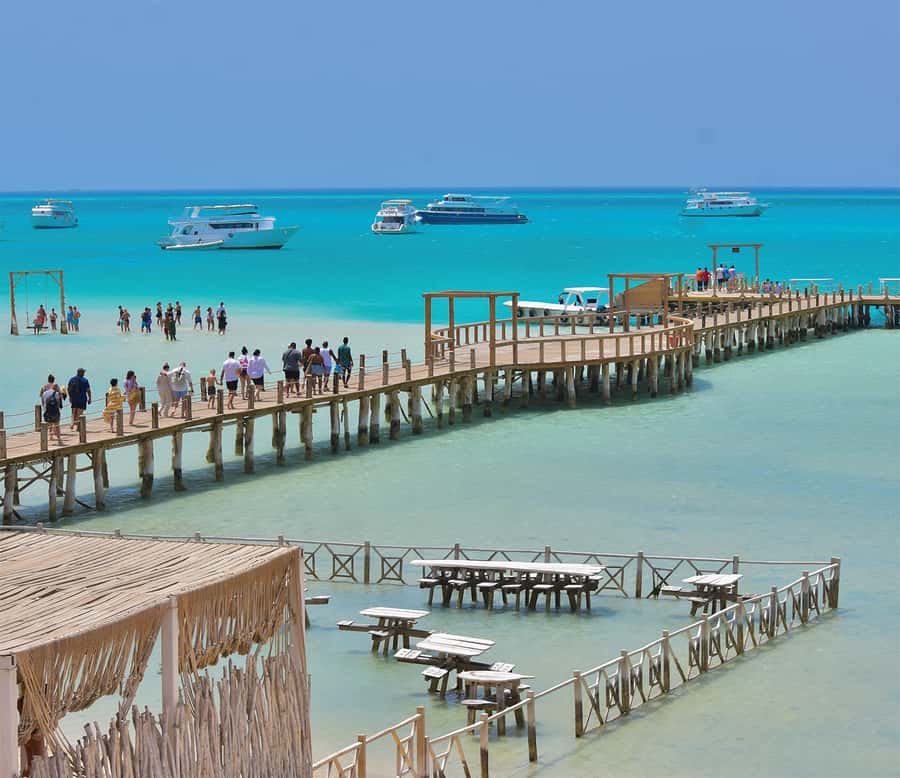 Hurghada: Premium Orange Island Cruise with Lunch & Transfer - Lunch onboard plus unlimited tea, coffee, and soft drinks