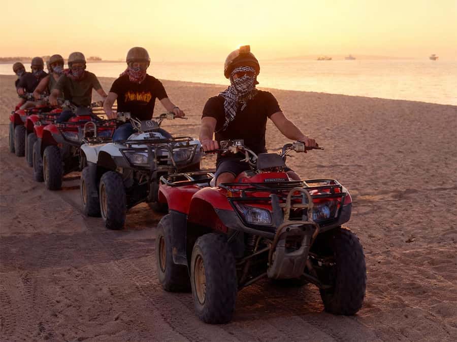 Hurghada: Quad Bike, Sea, Camel, Safari, Stargazing & Dinner - Safety briefing, helmet time, and the quick test drive