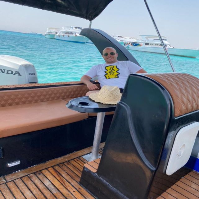 Hurghada: Safari ATV Quad & Speedboat to Orange bay island - Transfer to the marina and the speedboat change of pace