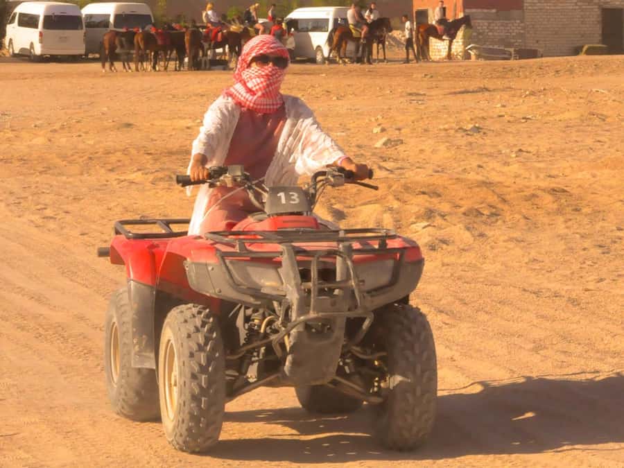 Makadi Bay: Mega Tour Jeep, ATV, Buggy, Camel, Dinner & Show - Quad biking for about 45 minutes: the part you should prepare for