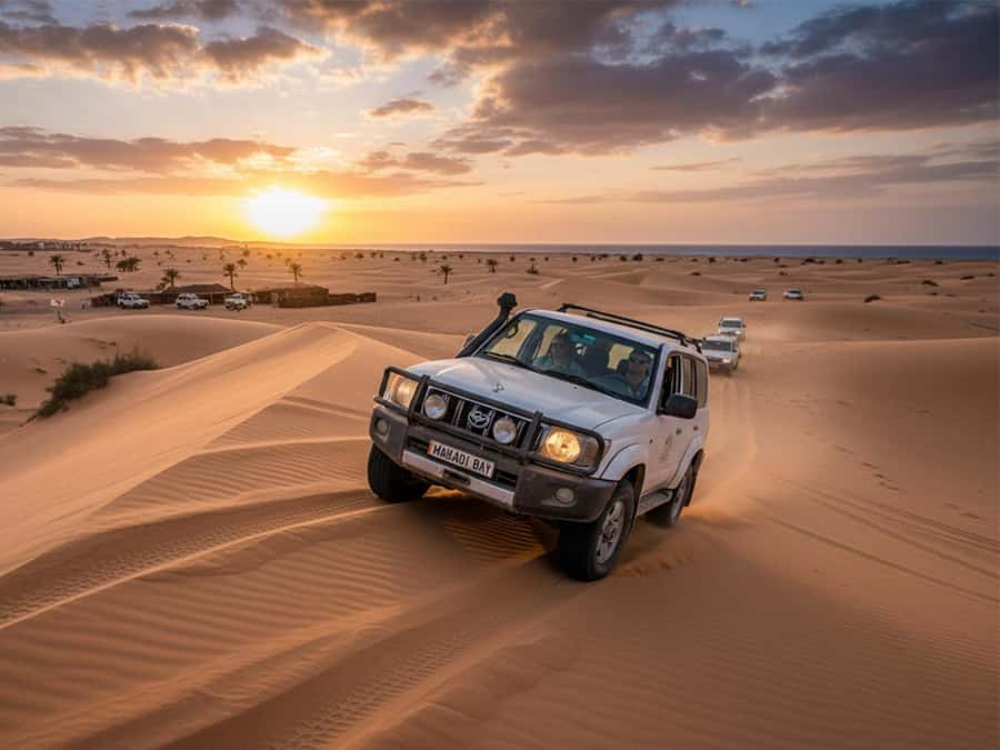 Makadi Bay: Mega Tour Jeep, ATV, Buggy, Camel, Dinner & Show - Pickup, drive, and the start at the Safari Sahara Center