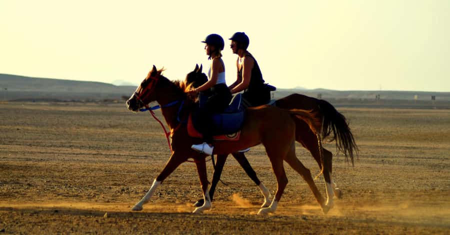 Marsa Alam: Sea and Desert Horse Riding Tour - The stables start: helmets, a safety intro, and getting set up fast