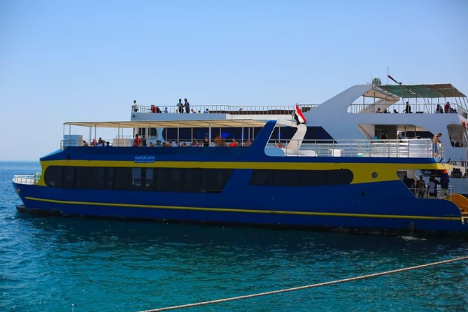 Paradise Catamaran Conquest 2 Hours Semi Submarine & snorkeling - Hurghada - Inside the semi-submarine: what you actually see through the glass