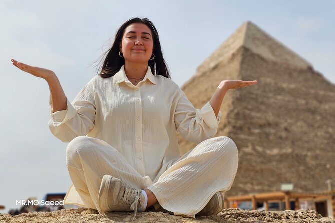 Private Giza Pyramids Tour, Sphinx with Camel Ride and Lunch - Khafre’s Pyramid and the Sphinx: the iconic duo up close