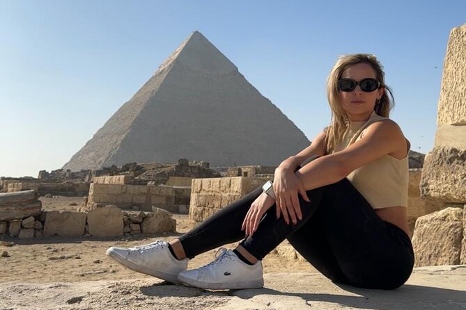 Private Guided tour to Giza Pyramids,Sphinx Camel Ride and Lunch - The Great Sphinx and Valley Temple of Chephren: More Than a Photo Stop