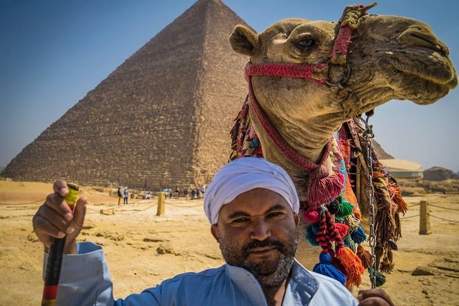 Private Tour to explore Giza Pyramids - Saqqara -Memphis - Stop 1 at Giza Plateau: Cheops, Chephren, Menkaure, and the big scene