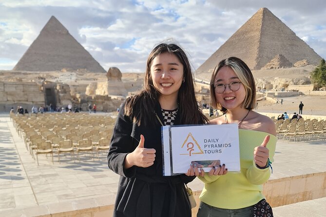 Private tour to Giza Pyramids, Lunch, Camel Ride & Shopping tour - Stop 1: Pyramids of Giza and the Sphinx area, where the scale hits you