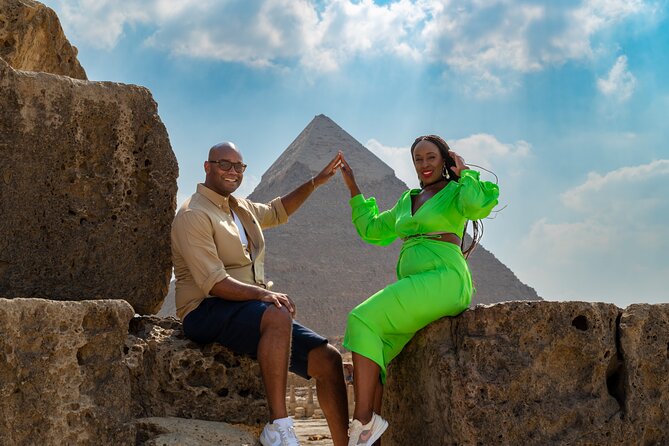 Pyramids of Giza Photoshoot & Tour with Camel, Horse & Shopping - Khafre’s Pyramid, Short and Powerful (Stop 2)
