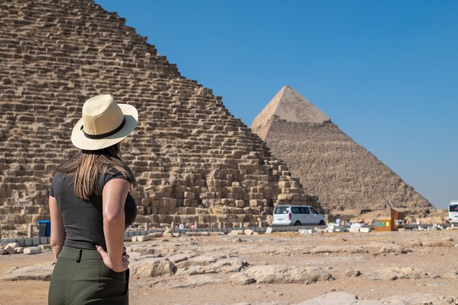 Pyramids of Giza Photoshoot & Tour with Camel, Horse & Shopping - Panoramic Pyramids View + Camel Ride + Jumping Horse Photoshoot (Stop 3)