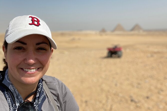 Quad in The Pyramids desert - Riding the Desert Sands Near Cheops, Chephren, and Mekerinos