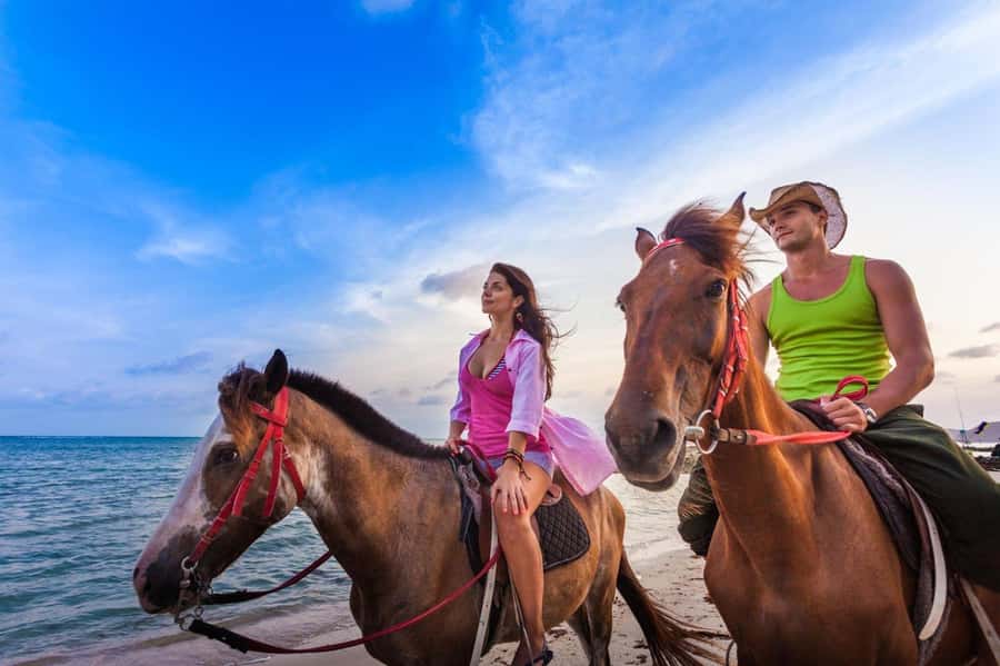 Soma Bay: Horse Riding Beach and Desert Tour With Transfer - The beach section on Red Sea sand and turquoise views
