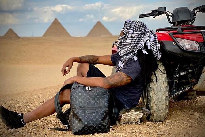 Top rated ATV quad bike at the Desert of Giza Pyramids - ATV Quad Bike at the Giza Pyramids: the view plus real movement